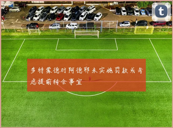 多特蒙德对阿德耶米实施罚款或考虑提前转会事宜
